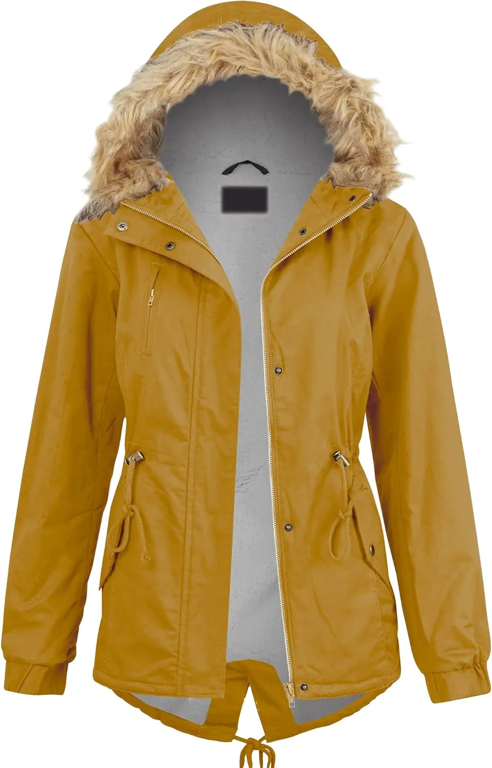Made By Johnny Women's Casual Military Anorak Jacket Safari Utility - Lightweight Detachable Hoodie