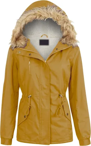 Made By Johnny Women's Casual Military Anorak Jacket Safari Utility - Lightweight Detachable Hoodie