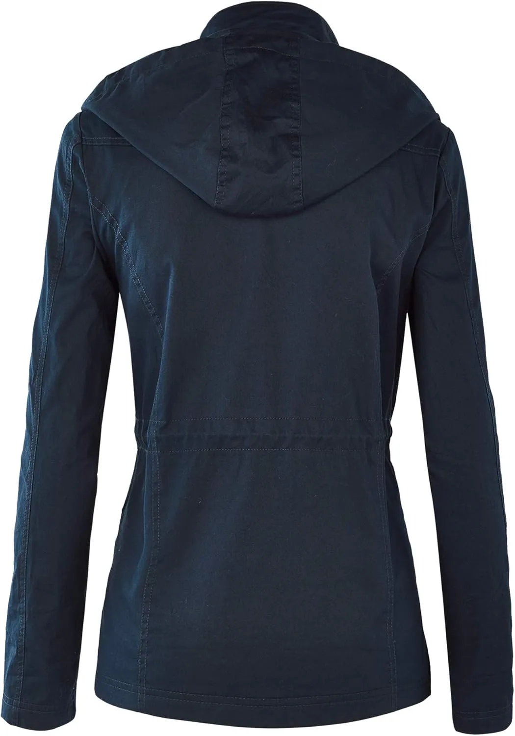 Made By Johnny Women's Casual Military Anorak Jacket Safari Utility - Lightweight Detachable Hoodie