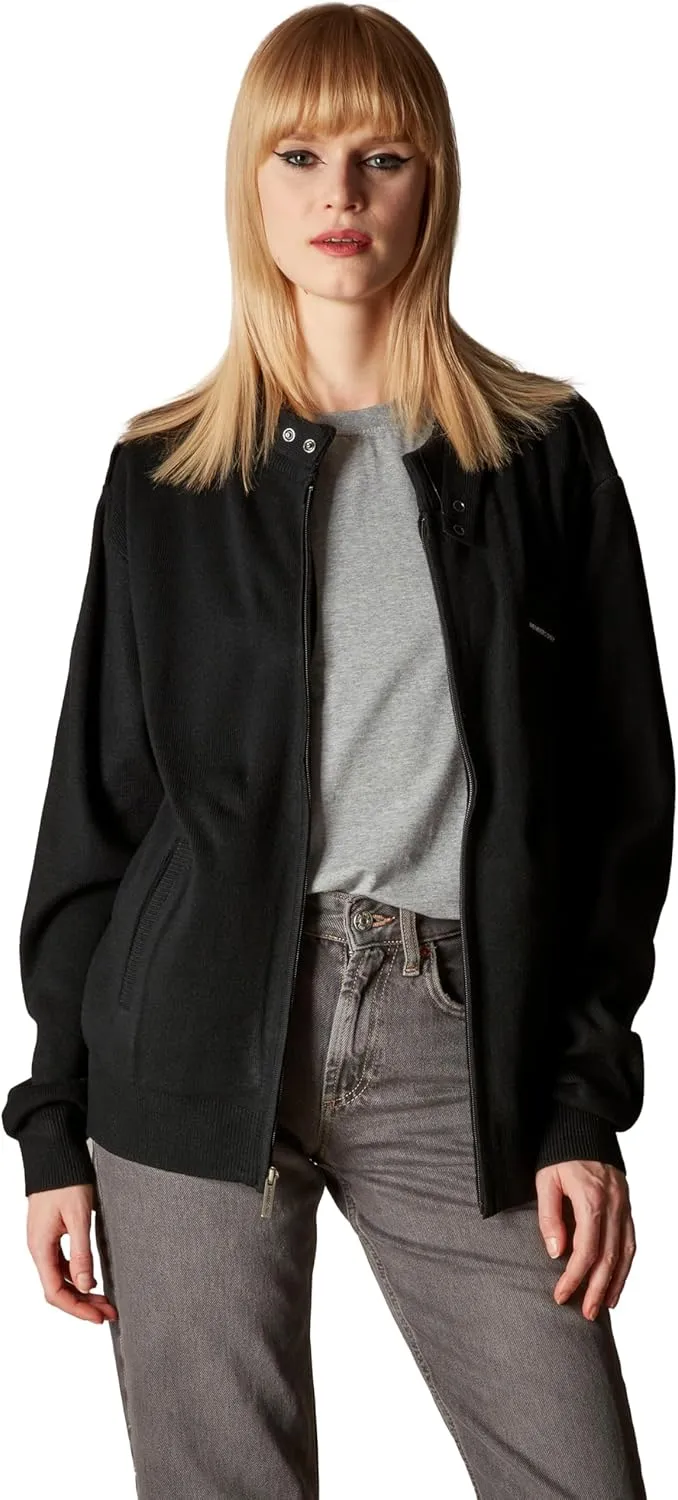 Members Only Women's Oversized Iconic Racer Sweater, Full Zip Mens Sweaters Cardigan
