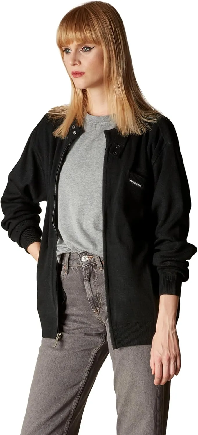 Members Only Women's Oversized Iconic Racer Sweater, Full Zip Mens Sweaters Cardigan