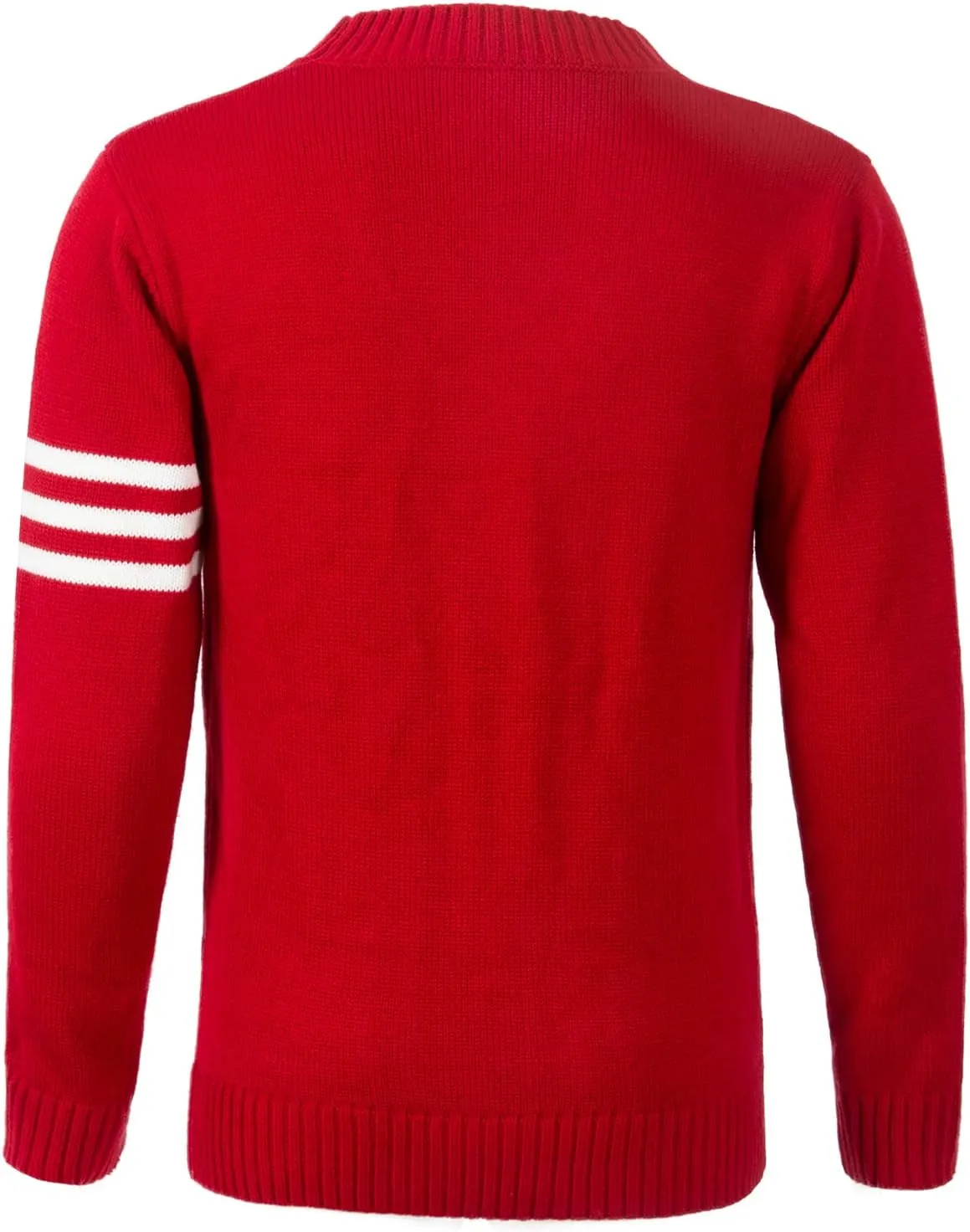 Men's 1950's Letterman Cardigan Sweater Hip Hop 50s Cardigan Sweater V-Neck Long Sleeve Cardigan Winter Sweater