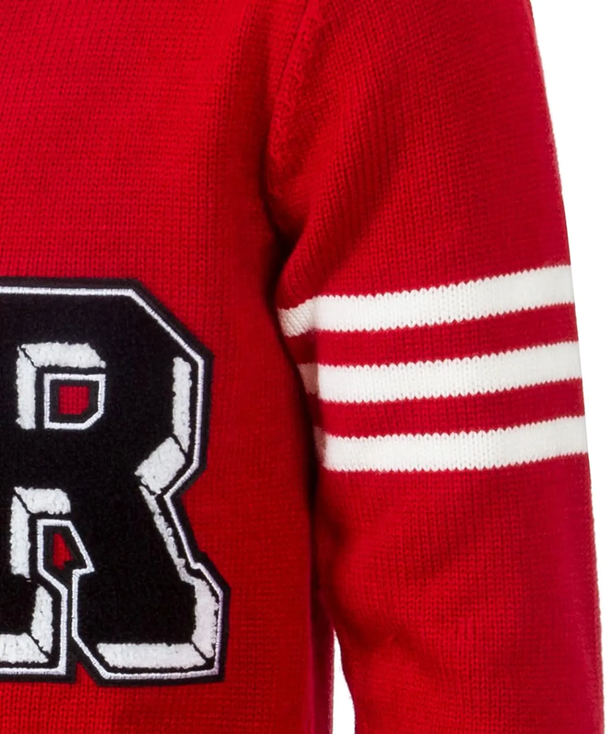 Men's 1950's Letterman Cardigan Sweater Hip Hop 50s Cardigan Sweater V-Neck Long Sleeve Cardigan Winter Sweater