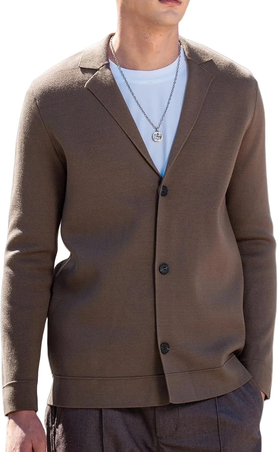 Men's Cardigan Wool Sweater Trend Cool Wool Sweater Men's Coat Spring and Autumn Knitted Sweater