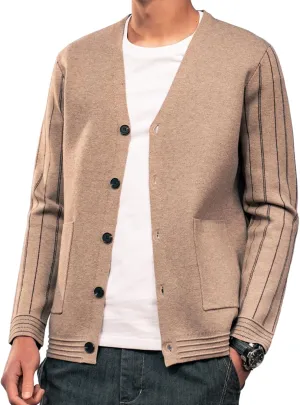 Men's Cardigan Wool Sweater Trend Cool Wool Sweater Men's Coat Spring and Autumn Knitted Sweater