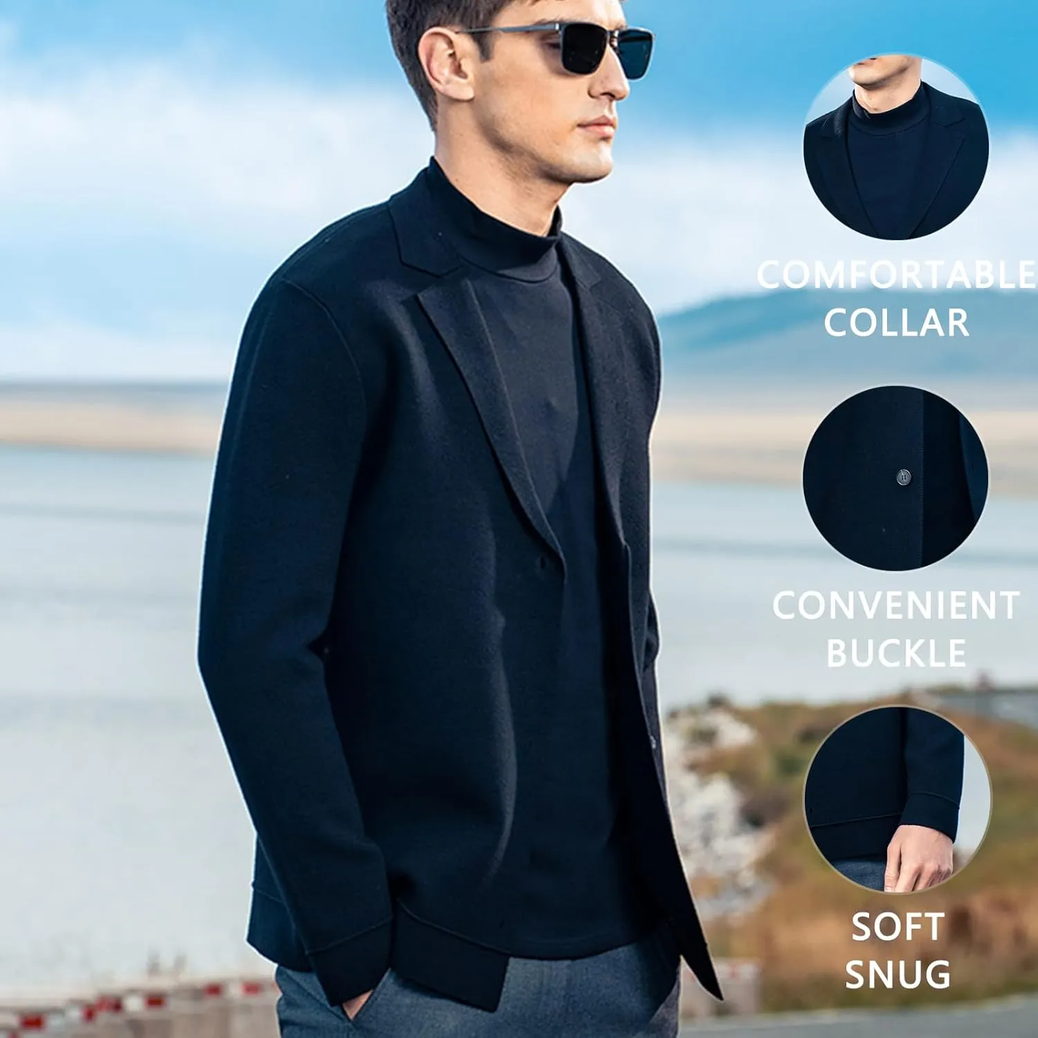 Men's Cardigan Wool Sweater Trend Cool Wool Sweater Men's Coat Spring and Autumn Knitted Sweater