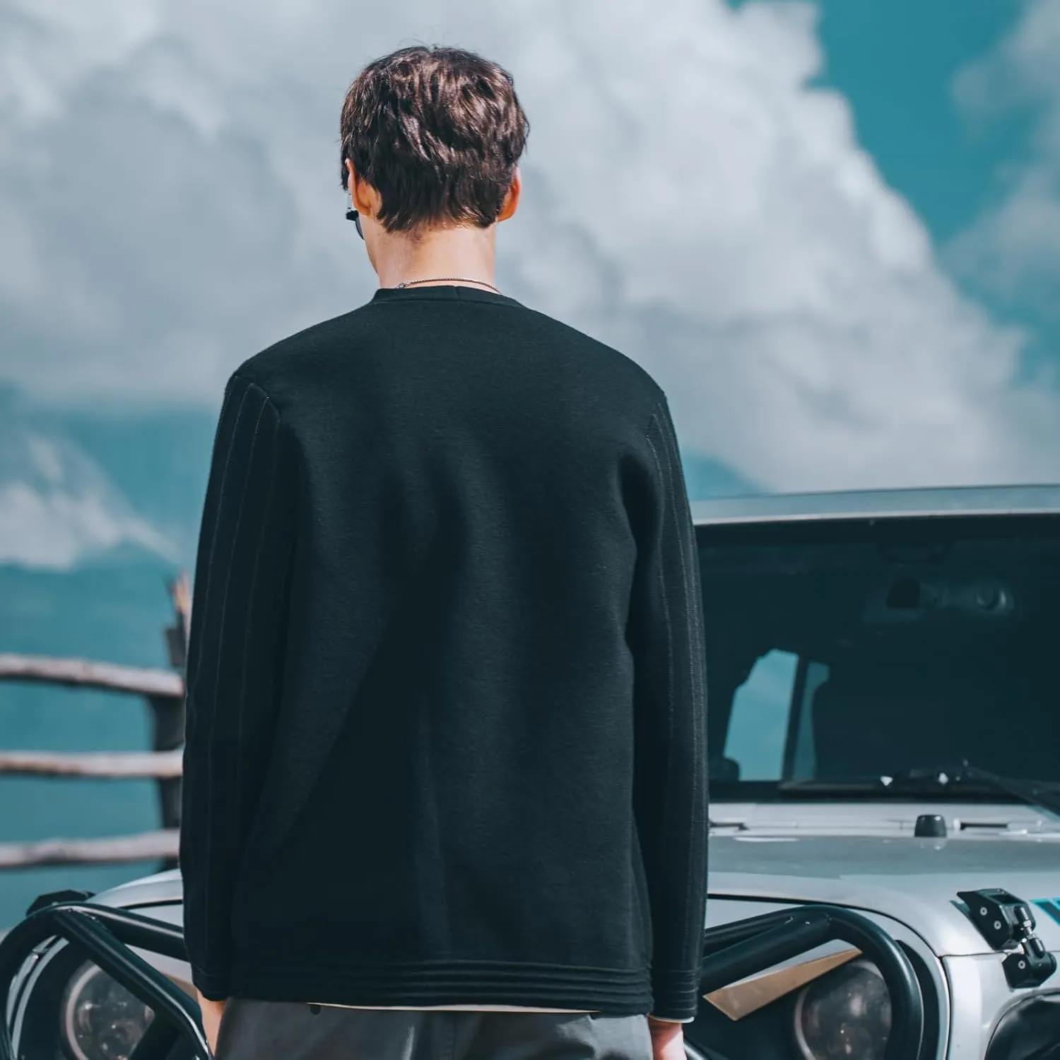 Men's Cardigan Wool Sweater Trend Cool Wool Sweater Men's Coat Spring and Autumn Knitted Sweater