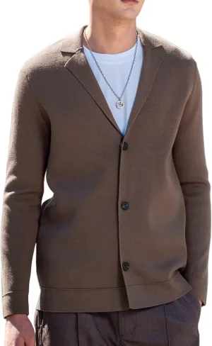 Men's Cardigan Wool Sweater Trend Cool Wool Sweater Men's Coat Spring and Autumn Knitted Sweater
