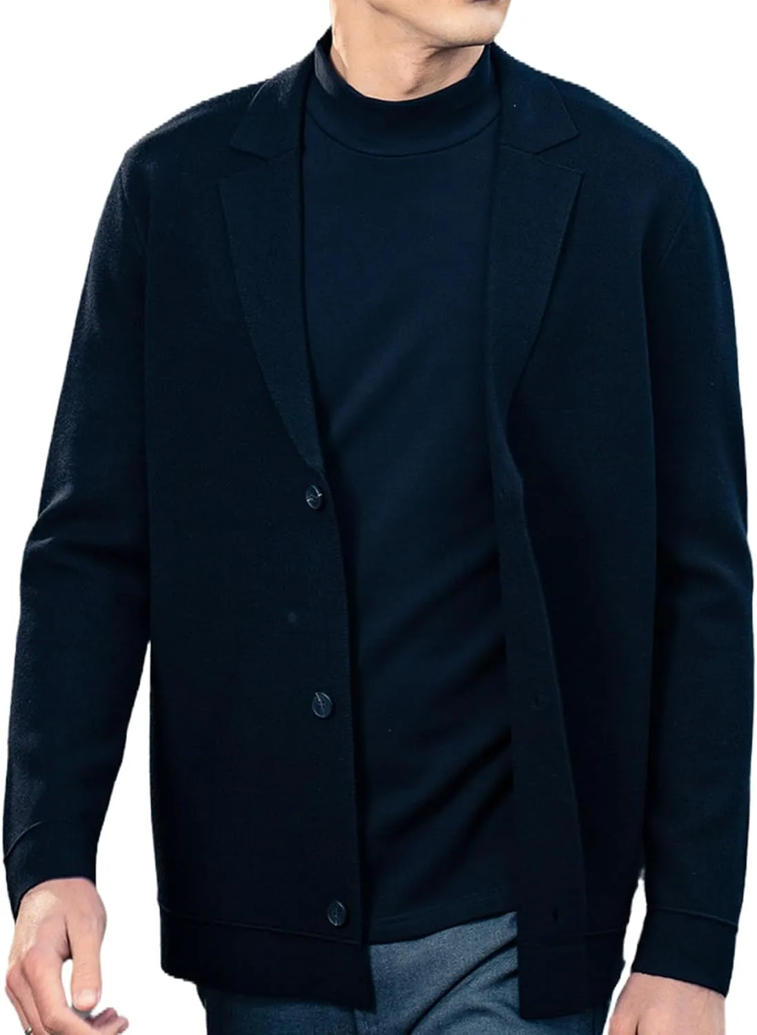 Men's Cardigan Wool Sweater Trend Cool Wool Sweater Men's Coat Spring and Autumn Knitted Sweater