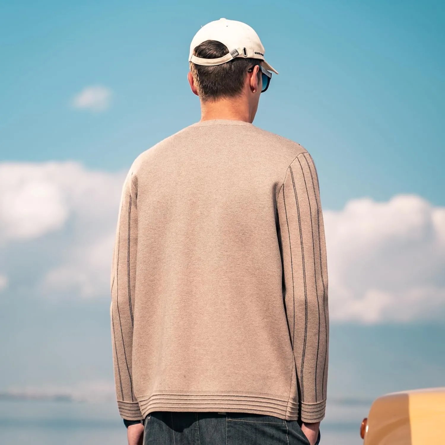 Men's Cardigan Wool Sweater Trend Cool Wool Sweater Men's Coat Spring and Autumn Knitted Sweater