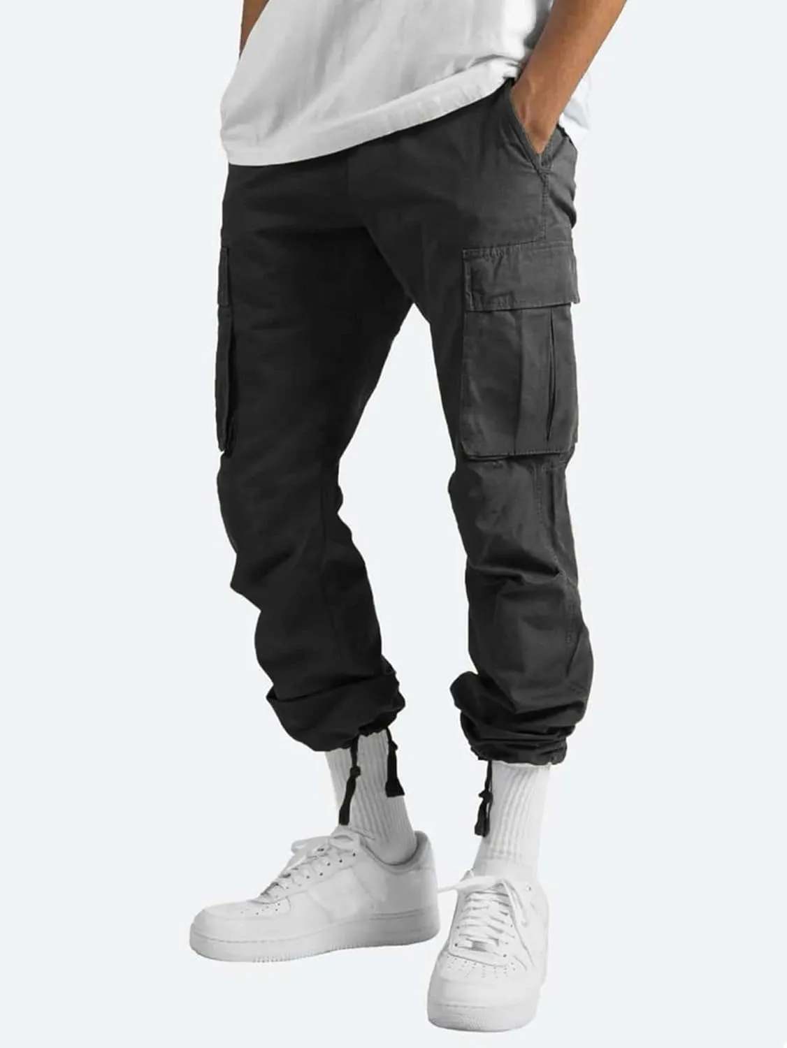 Mens Cargo Pants Straight Casual Trendy Loose Slim Fit Joggers Sweatpants Outdoor Lightweight Athletic Walking Trouser