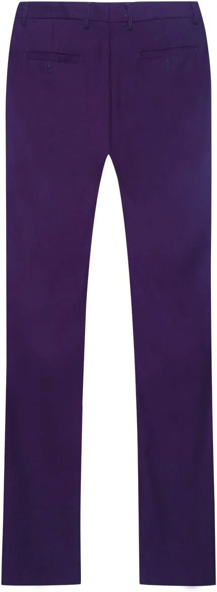 Mens Classic Slim Fit Fit Stretch Flat Front Slacks Dress Pants