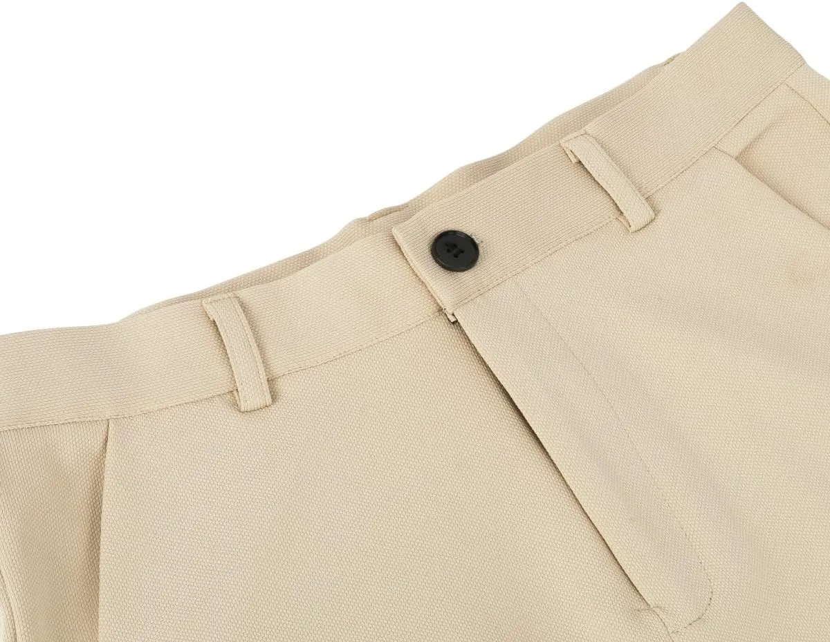 Mens Classic Slim Fit Fit Stretch Flat Front Slacks Dress Pants