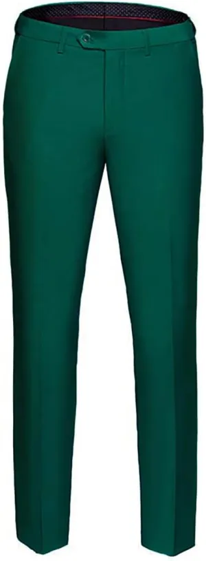Mens Classic Slim Fit Fit Stretch Flat Front Slacks Dress Pants