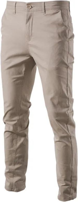 Mens Fleece Chino Carpenter Pants Big&Tall Elastic Waist Flat Front Casual Smart Business Trousers Winter Work Pant Plus Size