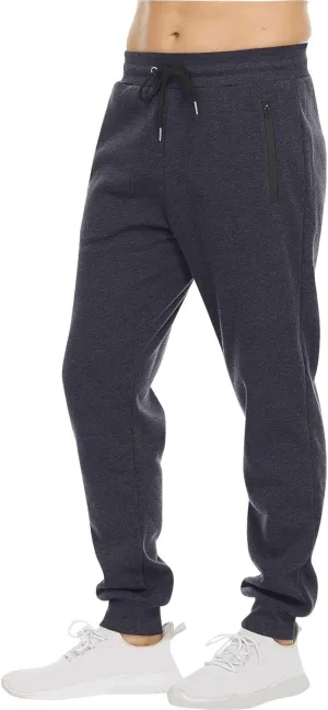 Mens Jogger Sweatpants Drawstring Lightweight Casual Slim Fit Pants Gym Athletic Workout Trousers with Zipper Pockets