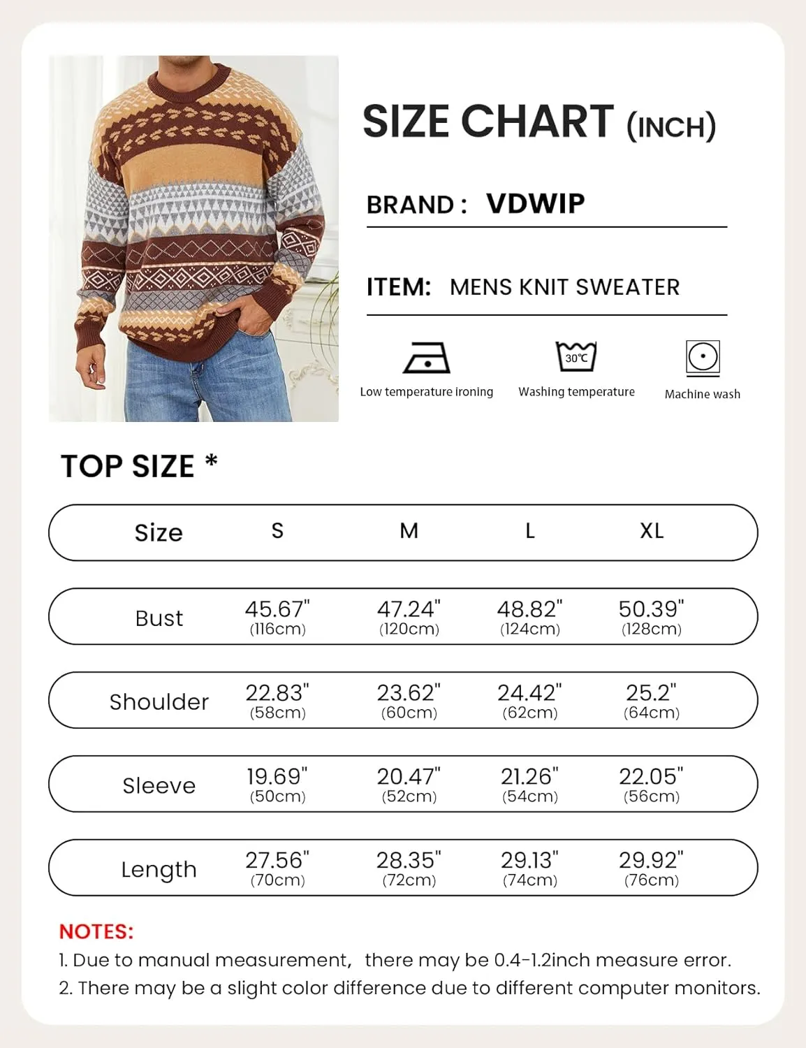 Mens Knit Sweater Grandpa Vintage Knitted Sweaters Oversized Striped Spring Pullover Casual Long Sleeve Pullovers