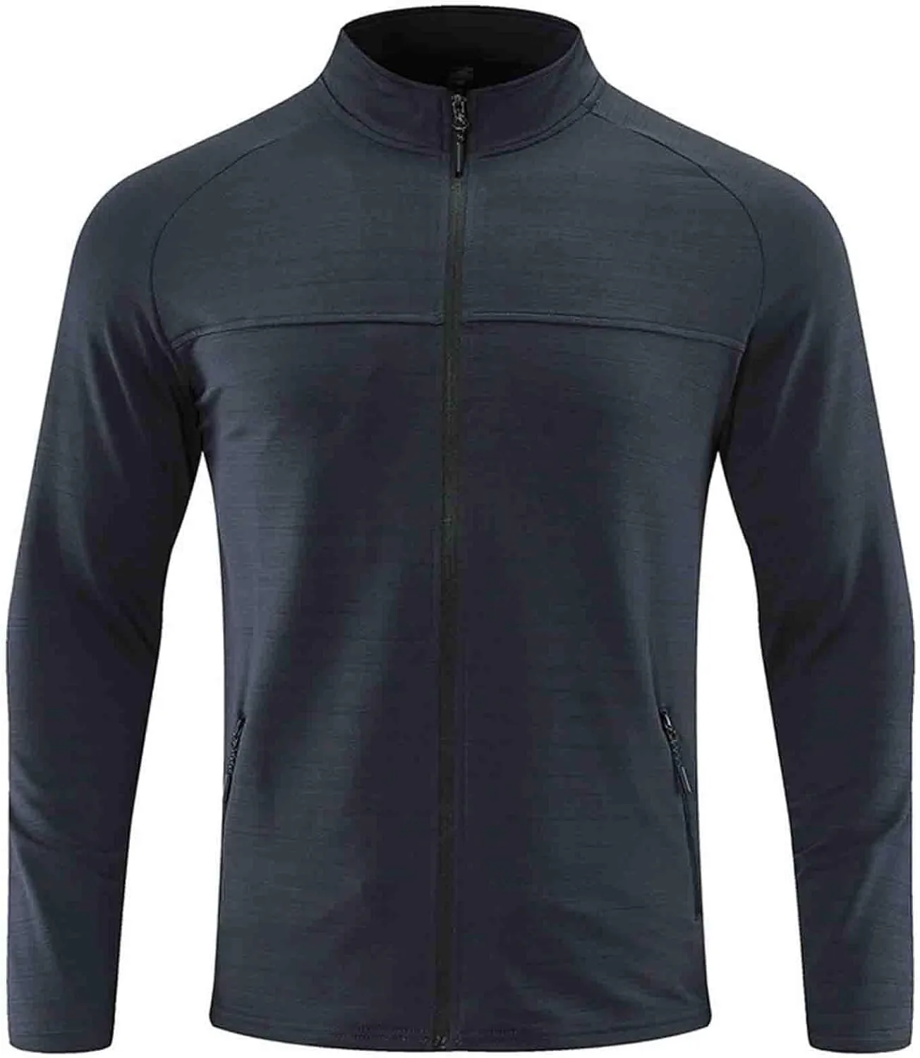 Mens Lightweight Athletic Jackets Quick Dry Track Jackets Full Zip Stand Collar Running Breathable Workout Jackets