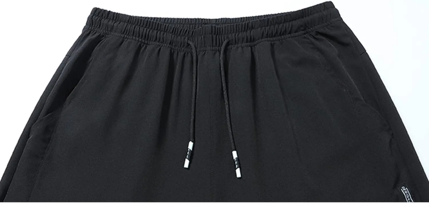 Men's Lounge Pants Drawstring Breathable Comfy Sweatpants Lightweight Straight Leg Pants Summer Trousers with Pockets