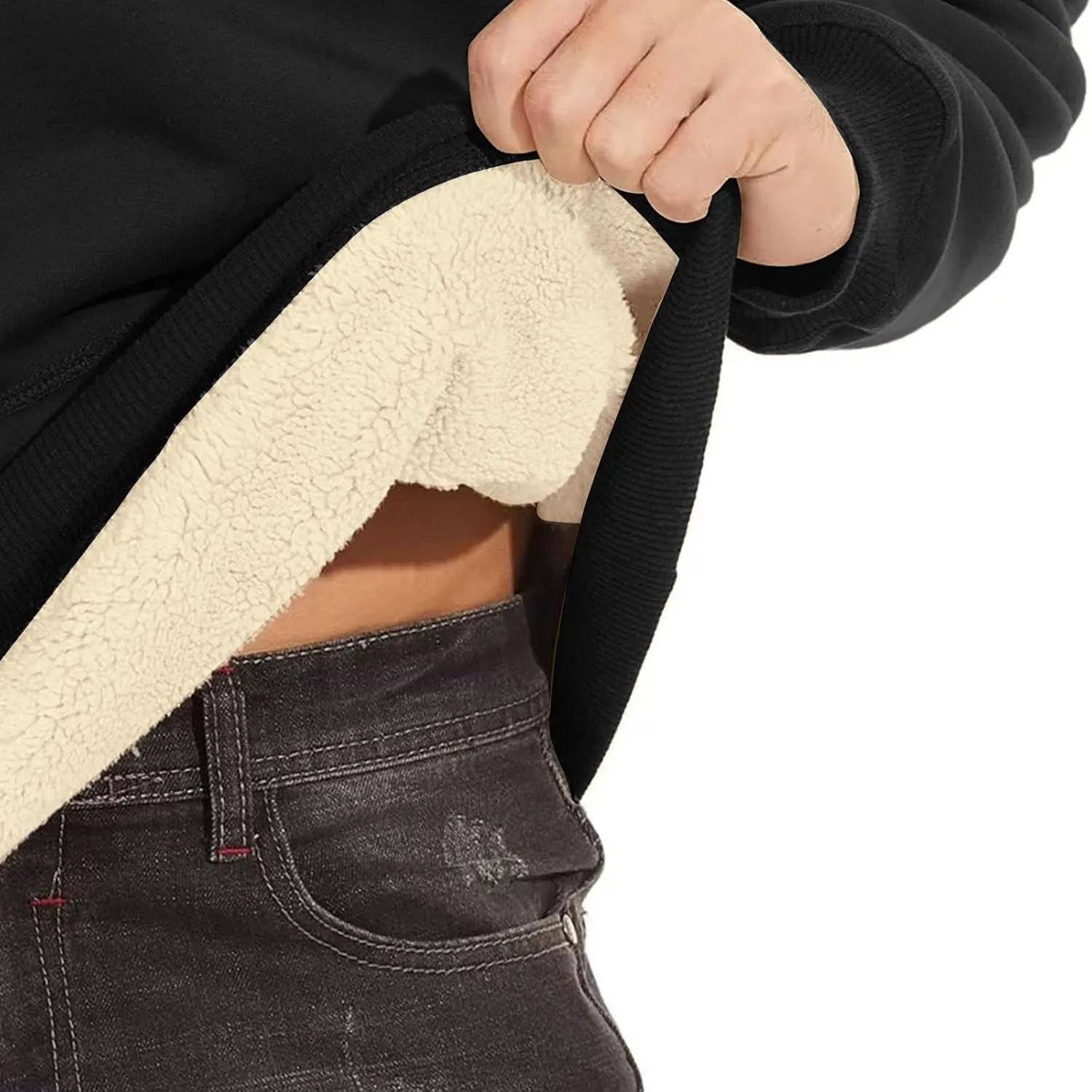 Men's Oversized Heavyweight Fleece Hoodie Winter Casual Hoodies Pullover Hooded Sweatshirts for Men with Pockets