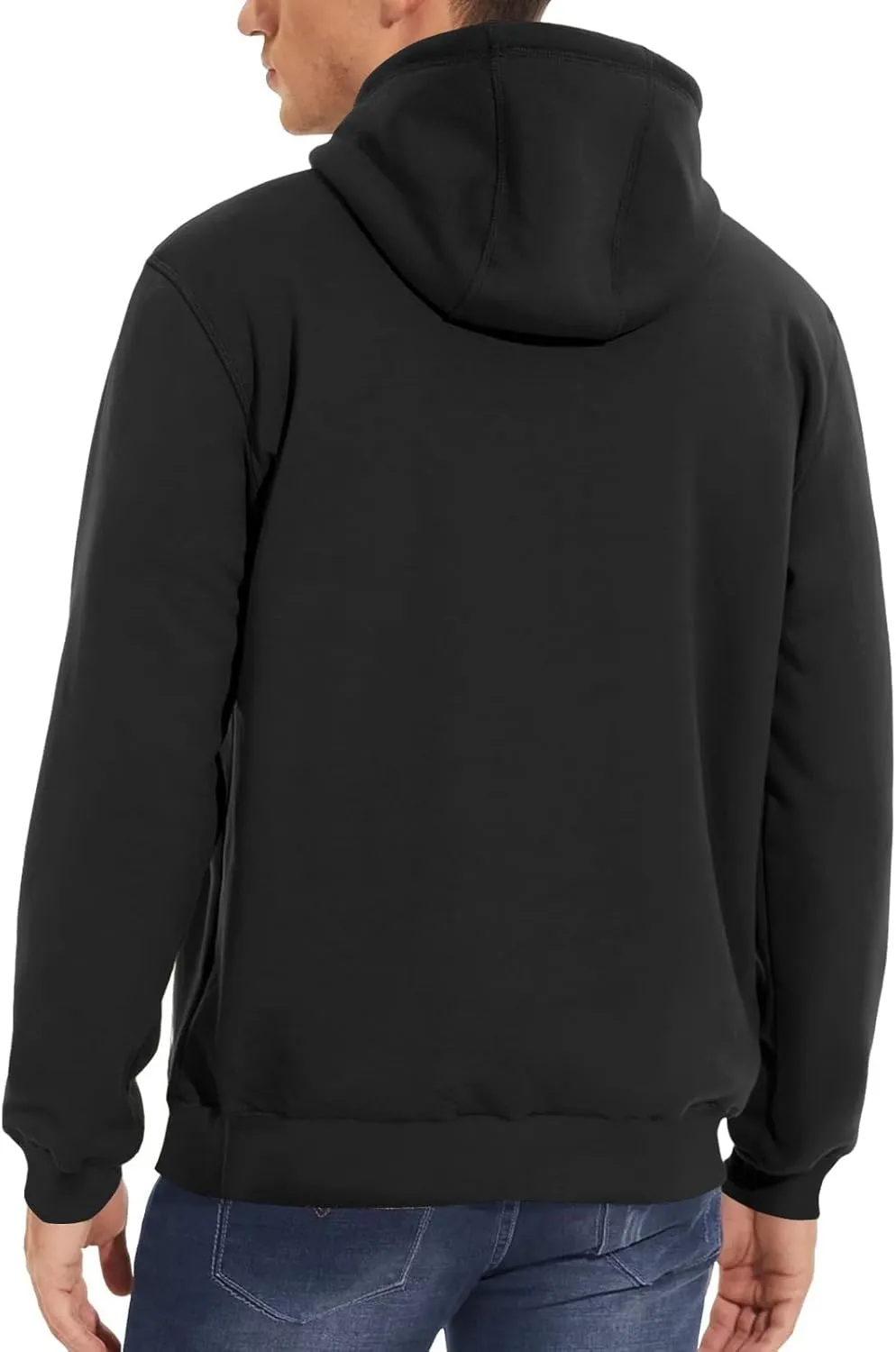 Men's Oversized Heavyweight Fleece Hoodie Winter Casual Hoodies Pullover Hooded Sweatshirts for Men with Pockets