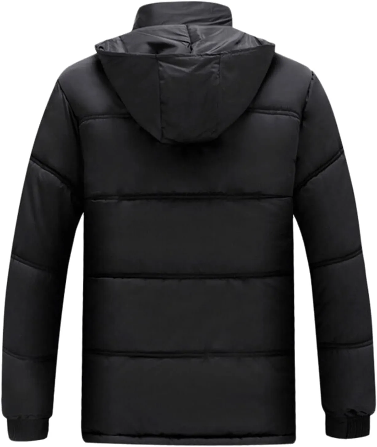 Mens Plush Thickened Cotton Padded Jacket Winter Hooded Warm Windproof Cotton Padded Jacket Jacket Men down