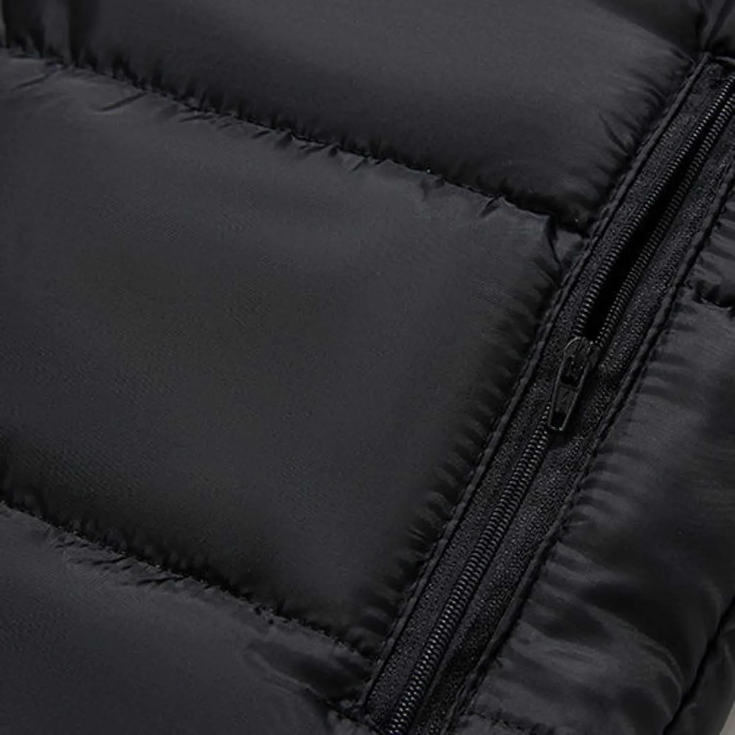 Mens Puffer Vest Lightweight Winter Outdoor Padded Vests Warm Stand Collar Zip Up Sleeveless Down Jacket Outerwear