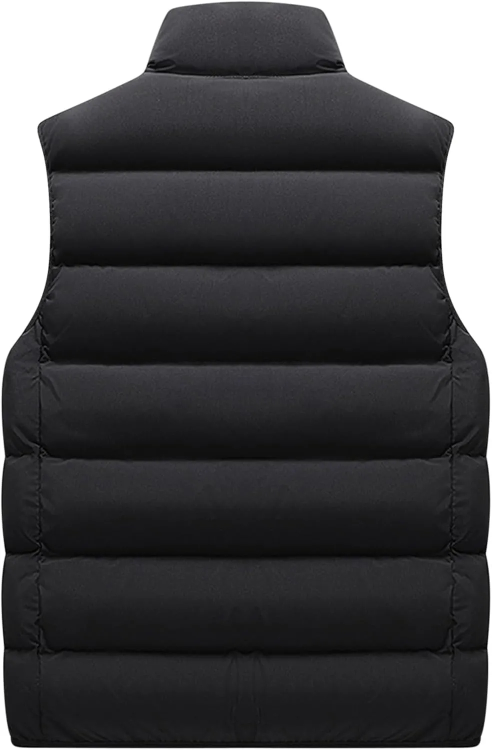 Men's Puffer Vest Zip Up Stand Collar Down Vest Sleeveless Jacket Coats
