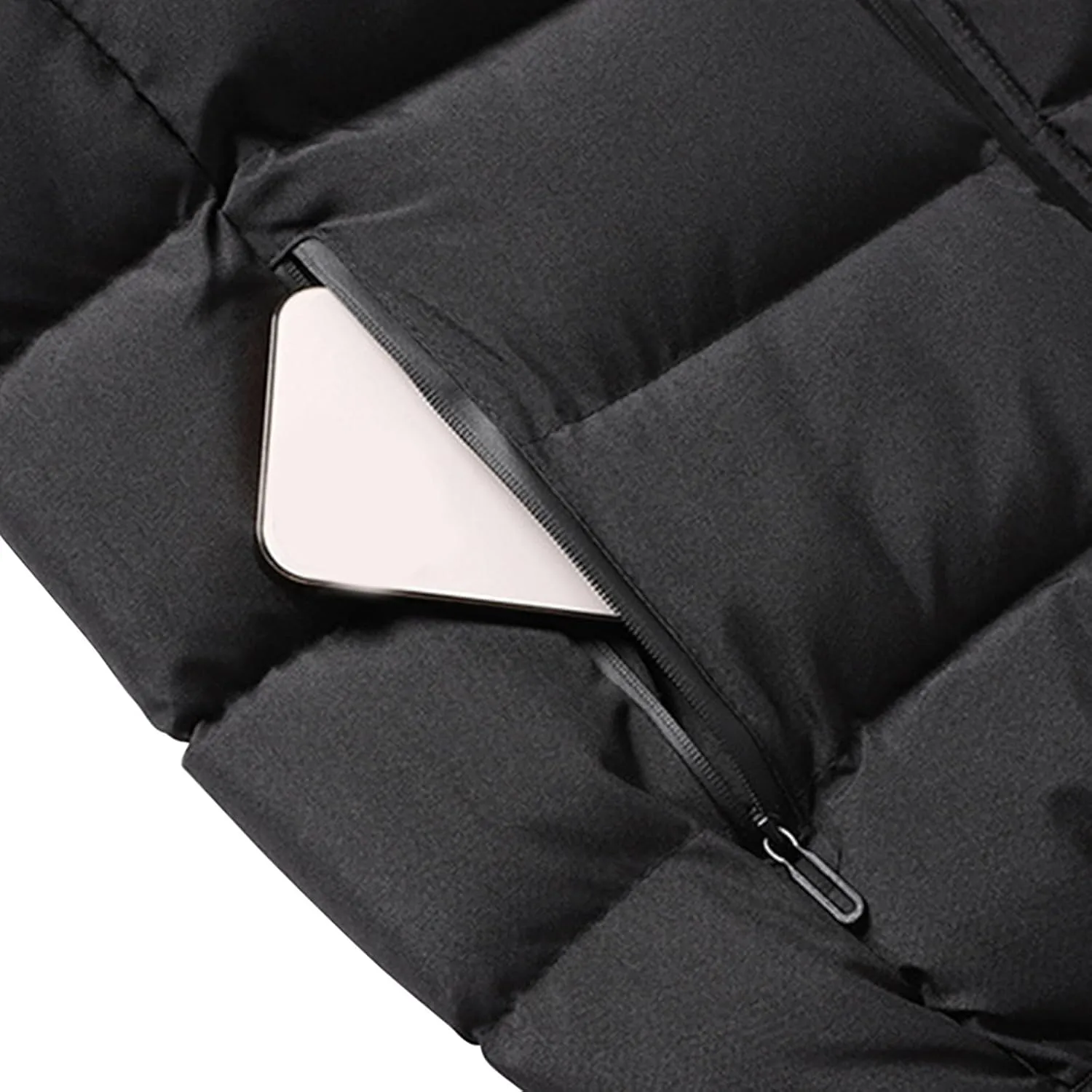 Men's Puffer Vest Zip Up Stand Collar Down Vest Sleeveless Jacket Coats