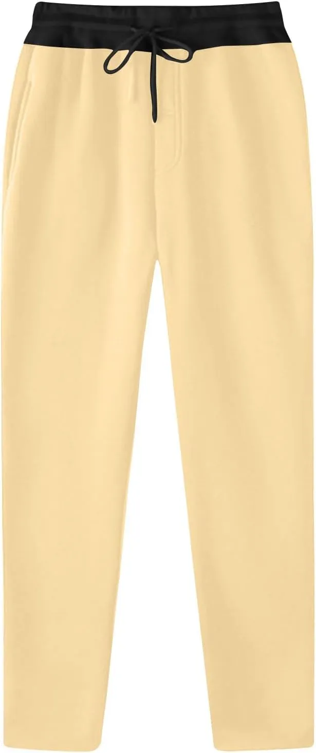 Men's Straight Sweater Pants Color Matching Waist Casual Sports Polyester Casual Pants Sweater Pants