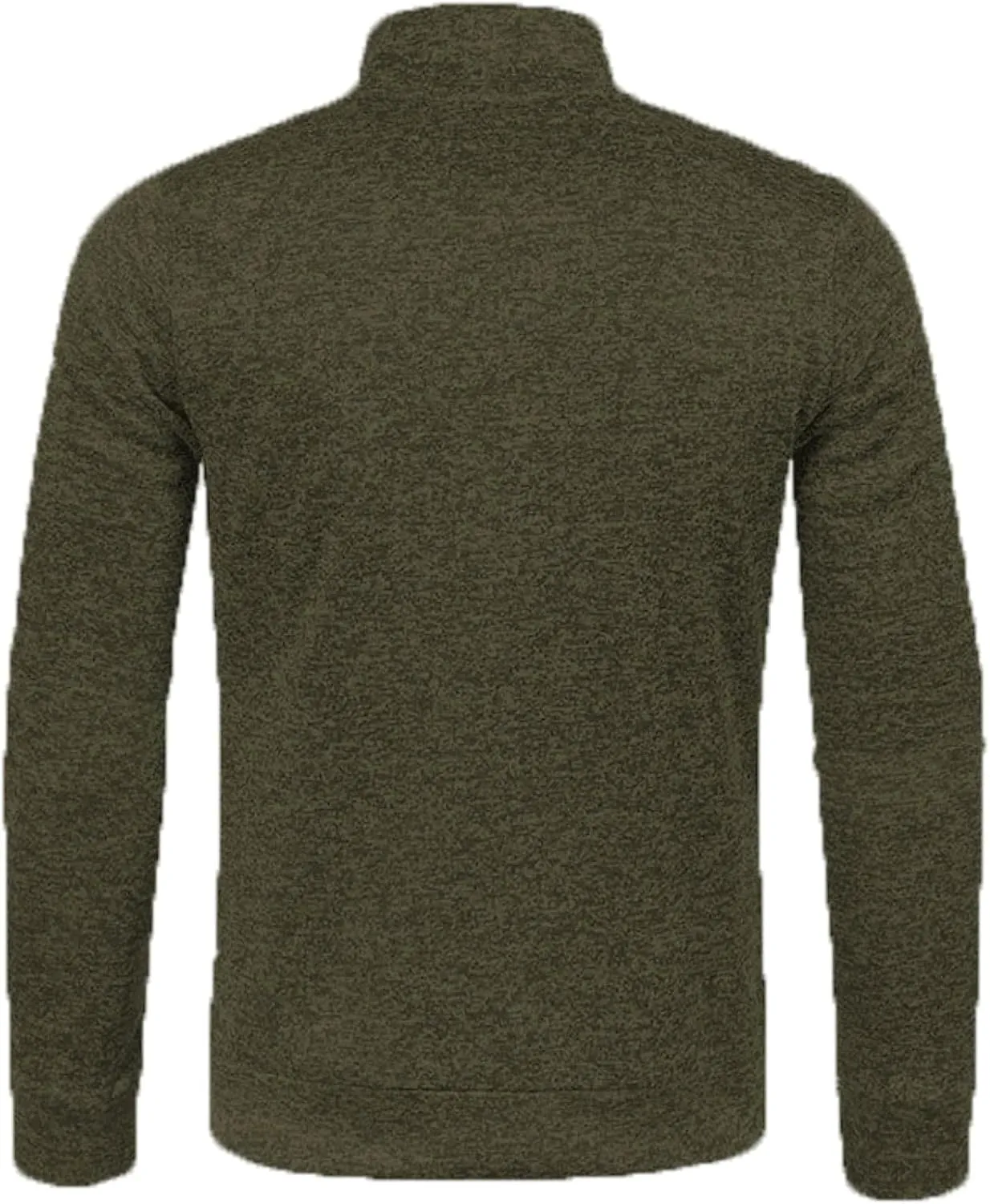 Men's Sweaters Fleece Full Zip Jacket Lightweight Mock Neck Jackets Soft Warm Windproof Casual Coats with Zipper Pockets