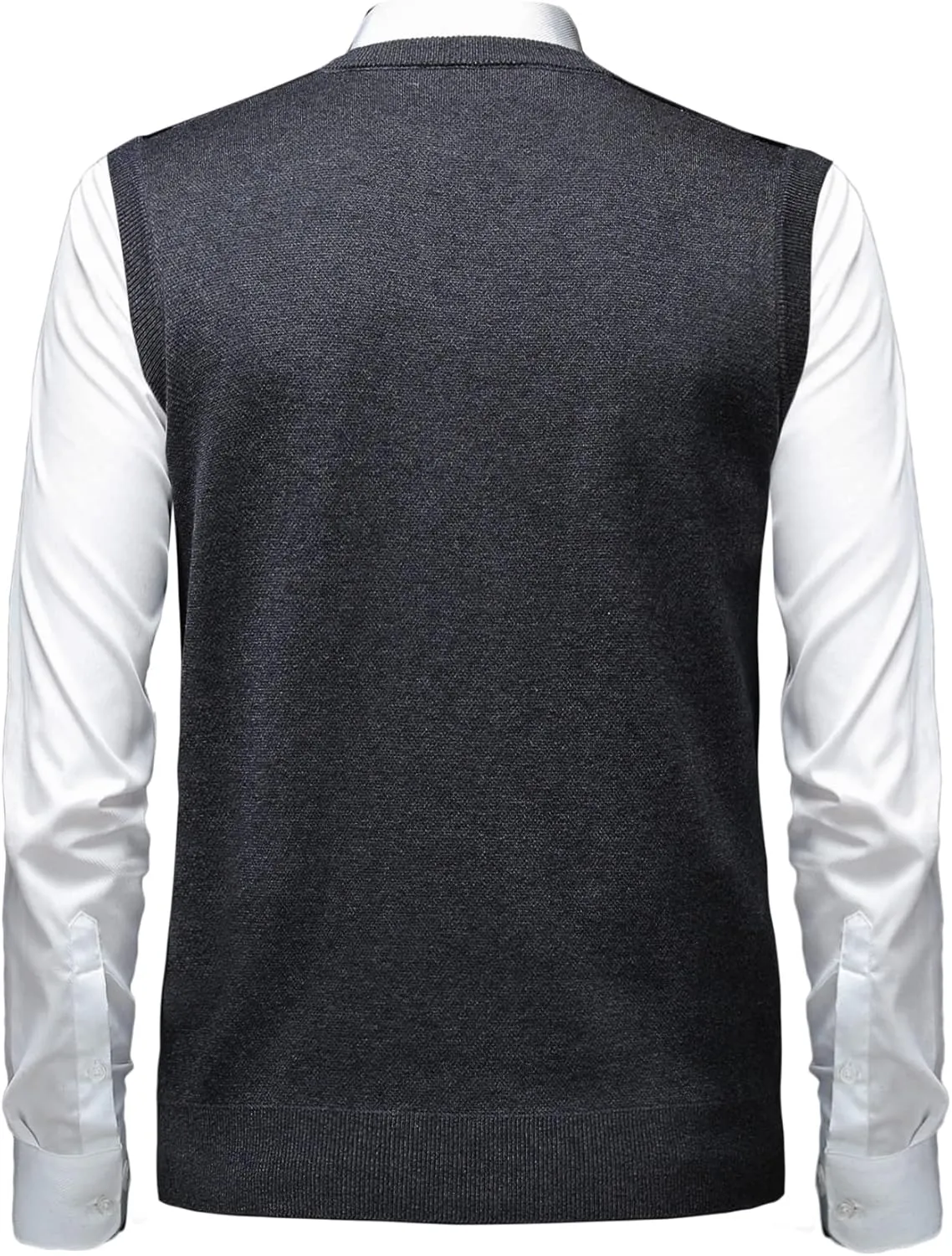 Mens Thick Argyle Sweater Vests Classic V-Neck Knitwear Sleeveless Pullover Autumn Winter Warm Tank Tops