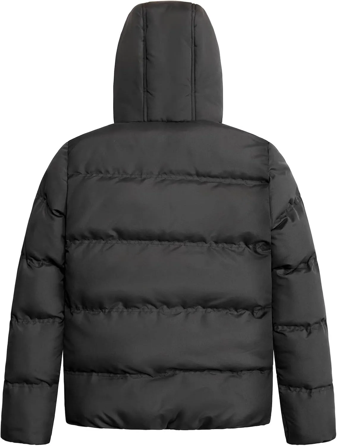 Men's Thickened Bread Cloth Winter Hooded Solid Color Full-Zipper Padded Plus Size Cotton Coat The Jacket Men