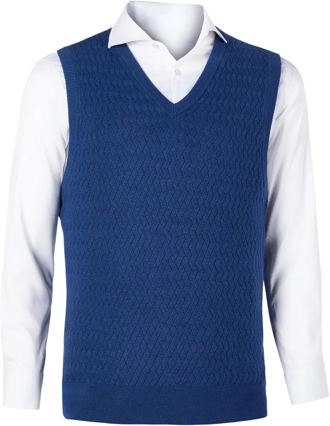 Men's V-Neck Sleeveless Pullover Sweater Casual Argyle Sweater Vest