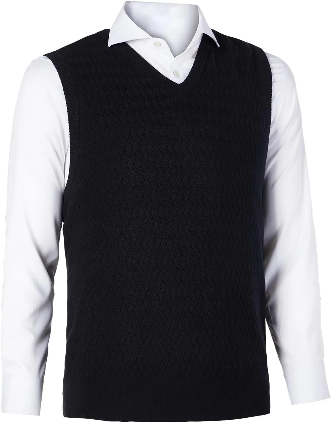 Men's V-Neck Sleeveless Pullover Sweater Casual Argyle Sweater Vest