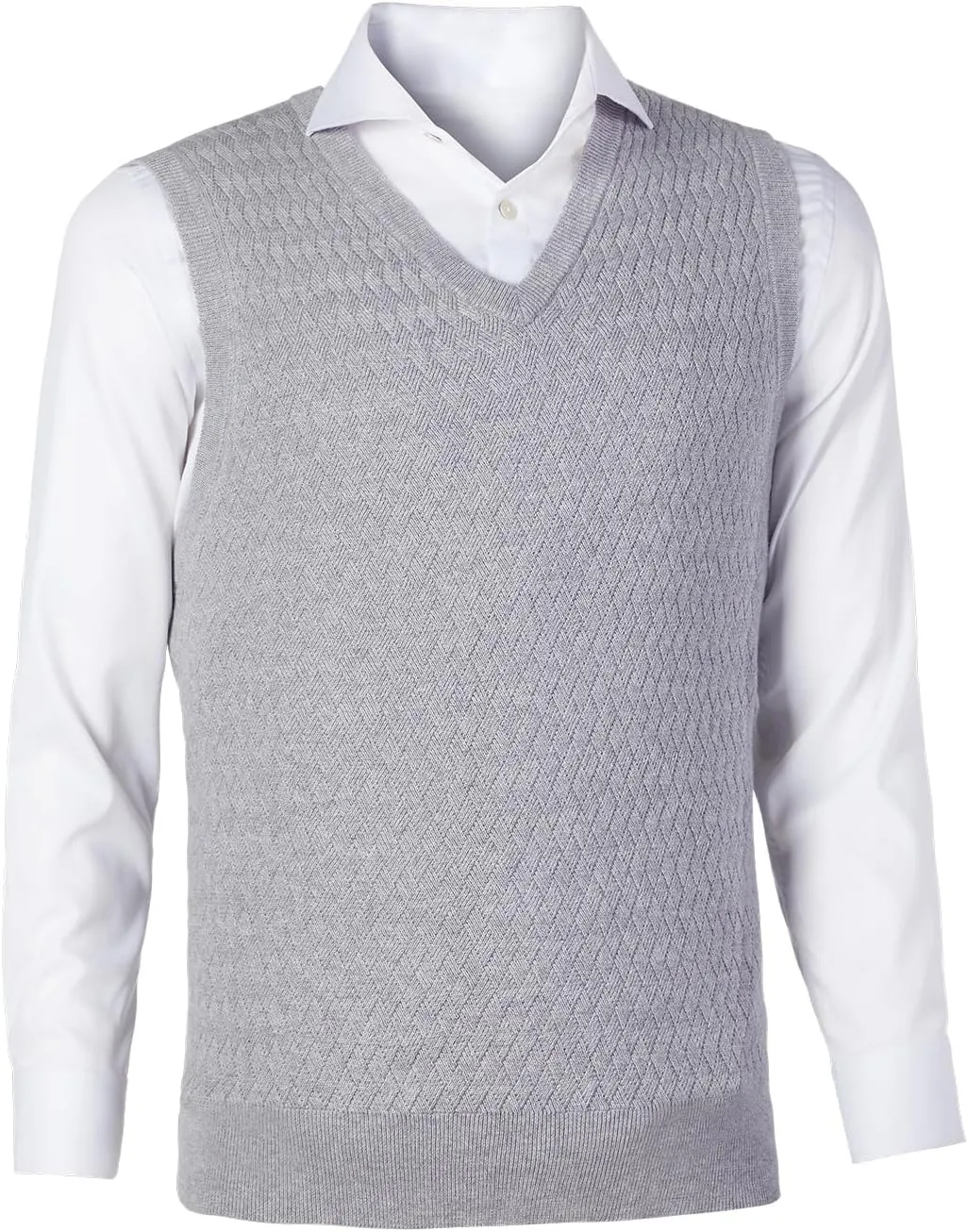 Men's V-Neck Sleeveless Pullover Sweater Casual Argyle Sweater Vest