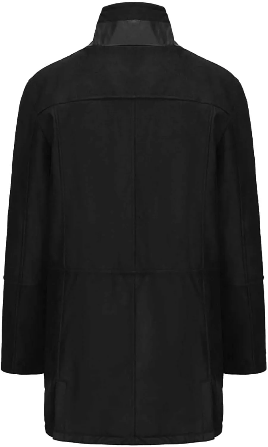 Mens Western Cowboy Jacket Long Trench Coats Zip Up Stand Collar Jacket Winter Vintage Cowboy Peacoat Retro Tops