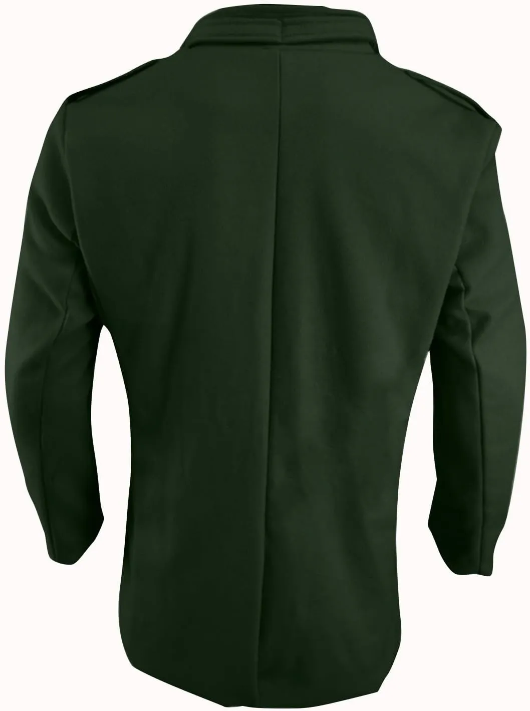 Men's Winter Single Breasted Long Jacket Wool Blend Notched Collar Trench Overcoat with Pockets