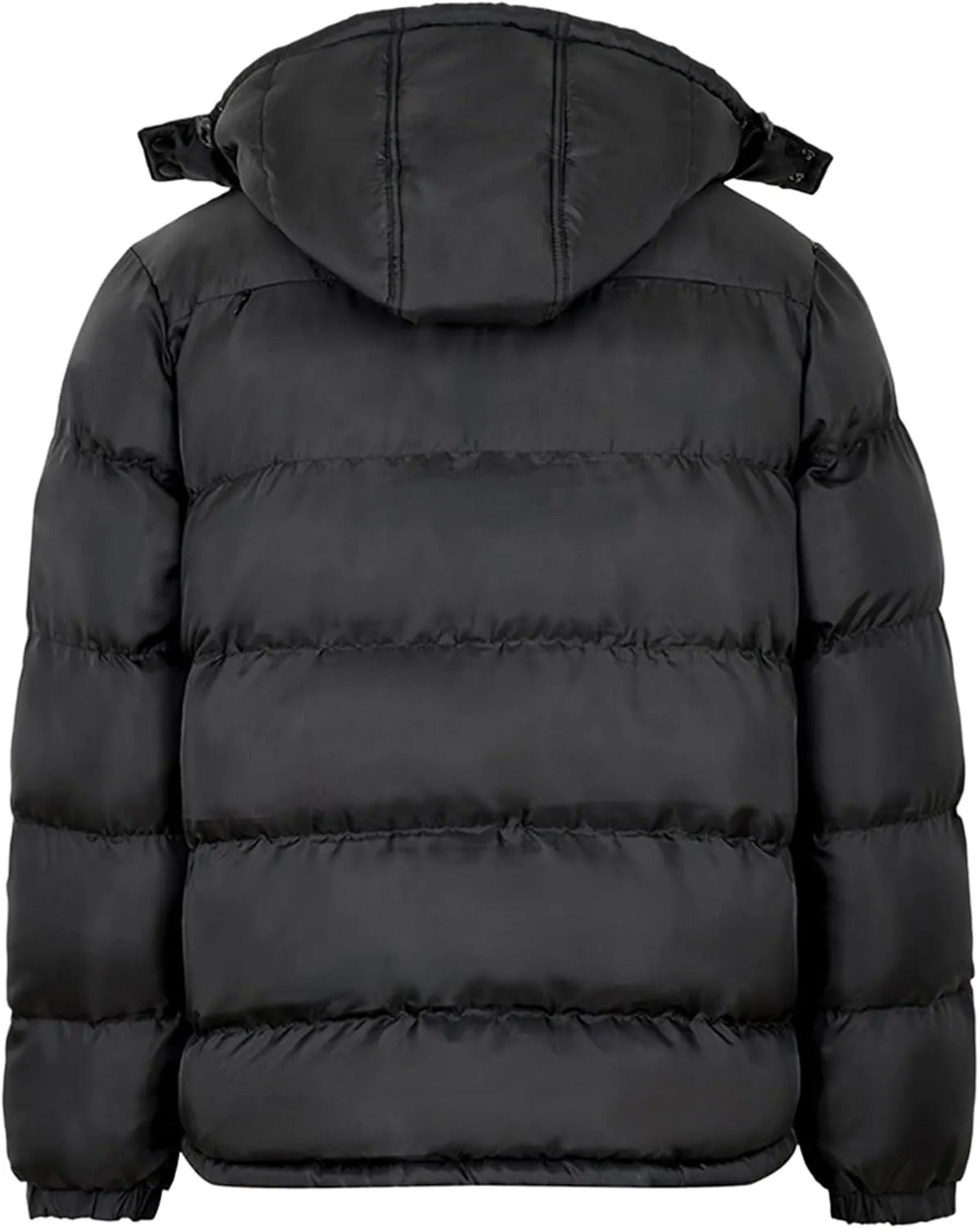 Mens Wool Jackets And Coats Men's Thick Bread Cloth Winter Hooded Solid Color Full-Zipper Cotton-Padded Plus