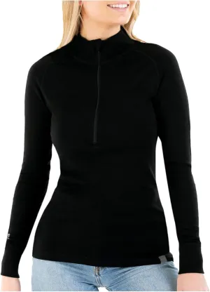 MERIWOOL Womens Base Layer 100% Merino Wool Midweight 250g Half Zip Sweater for Women