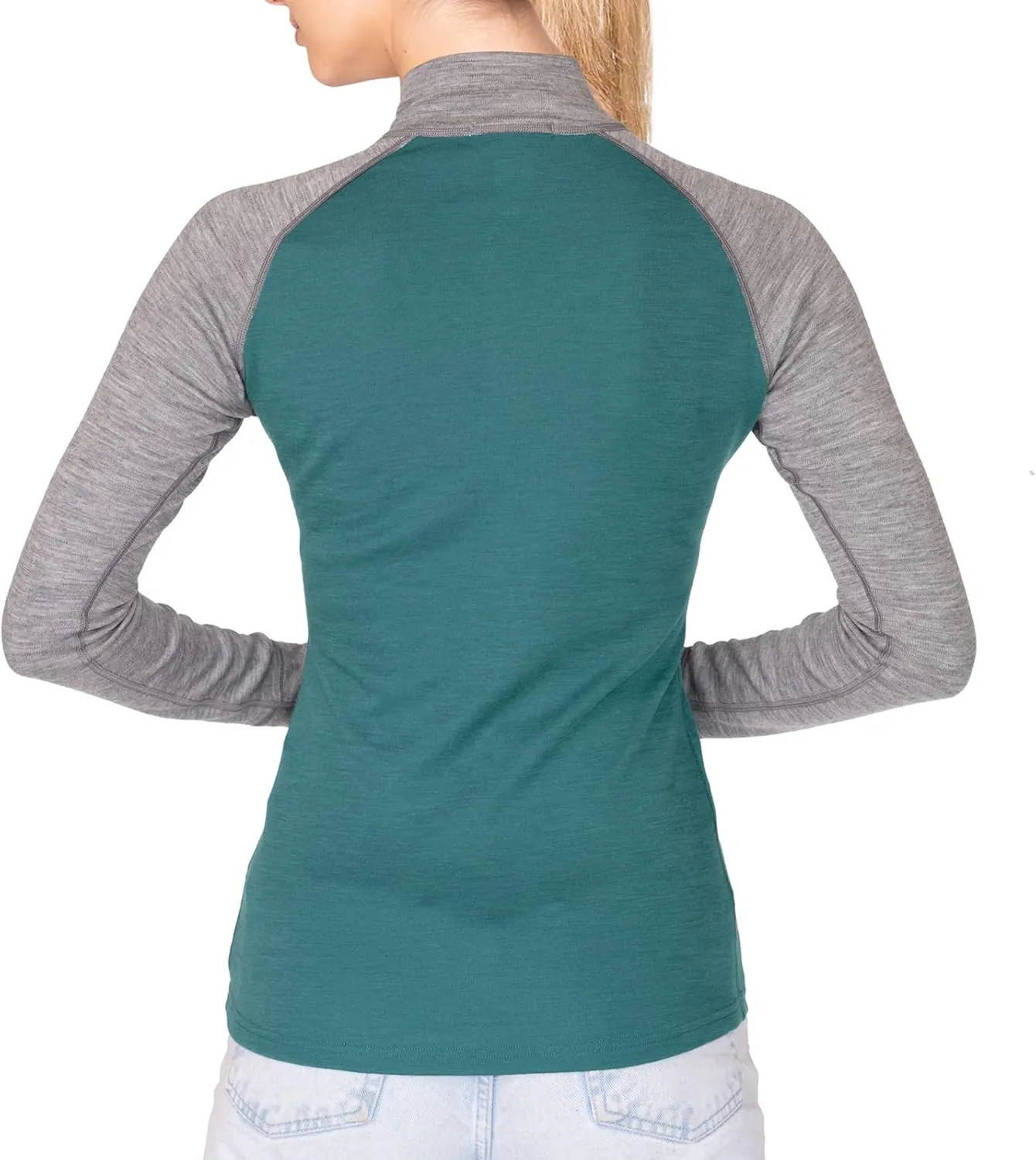 MERIWOOL Womens Base Layer 100% Merino Wool Midweight 250g Half Zip Sweater for Women