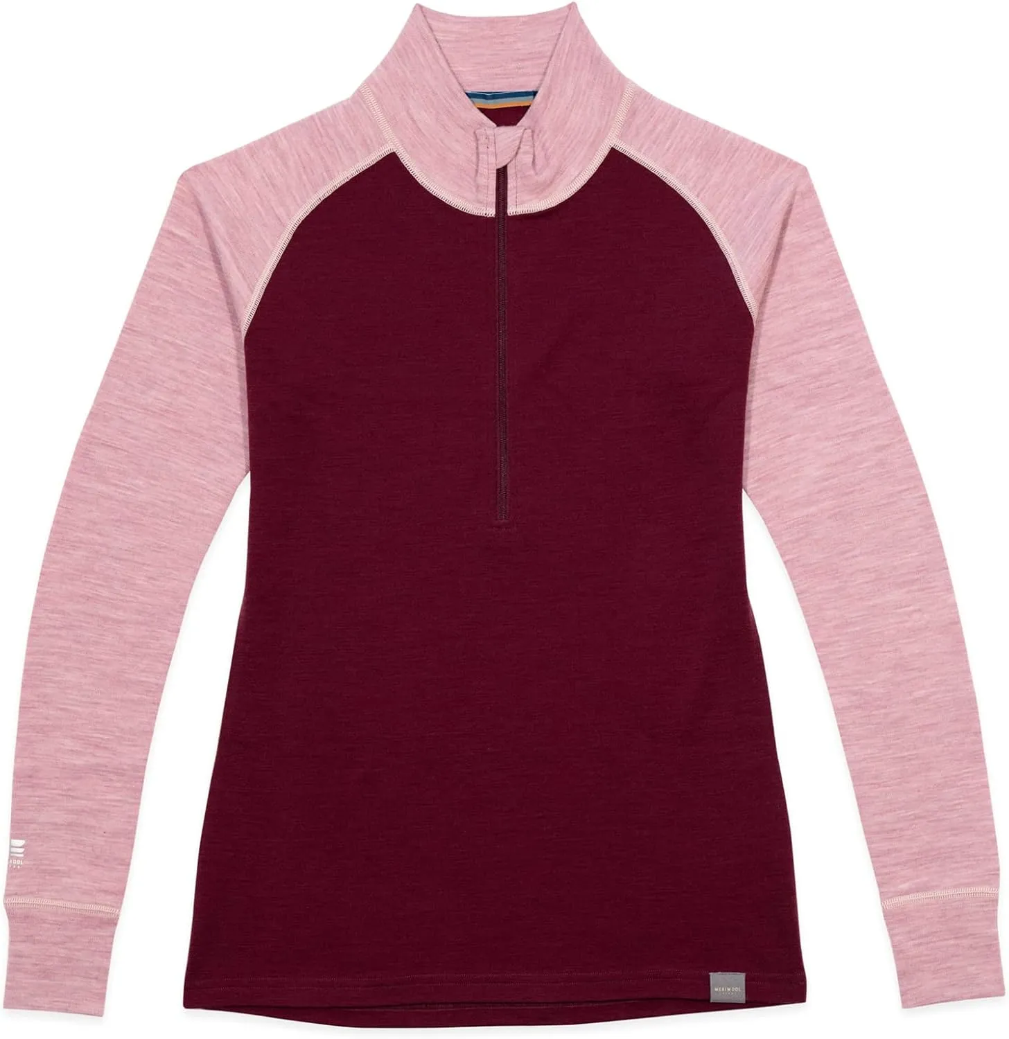 MERIWOOL Womens Base Layer 100% Merino Wool Midweight 250g Half Zip Sweater for Women