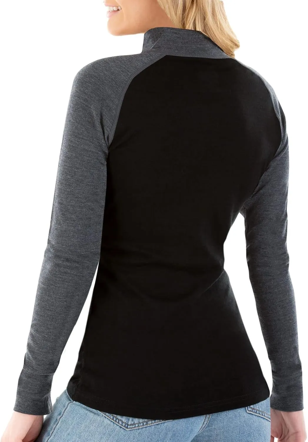 MERIWOOL Womens Base Layer 100% Merino Wool Midweight 250g Half Zip Sweater for Women