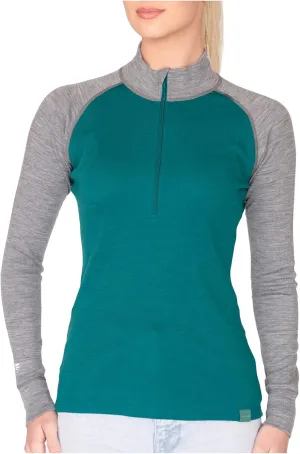 MERIWOOL Womens Base Layer 100% Merino Wool Midweight 250g Half Zip Sweater for Women