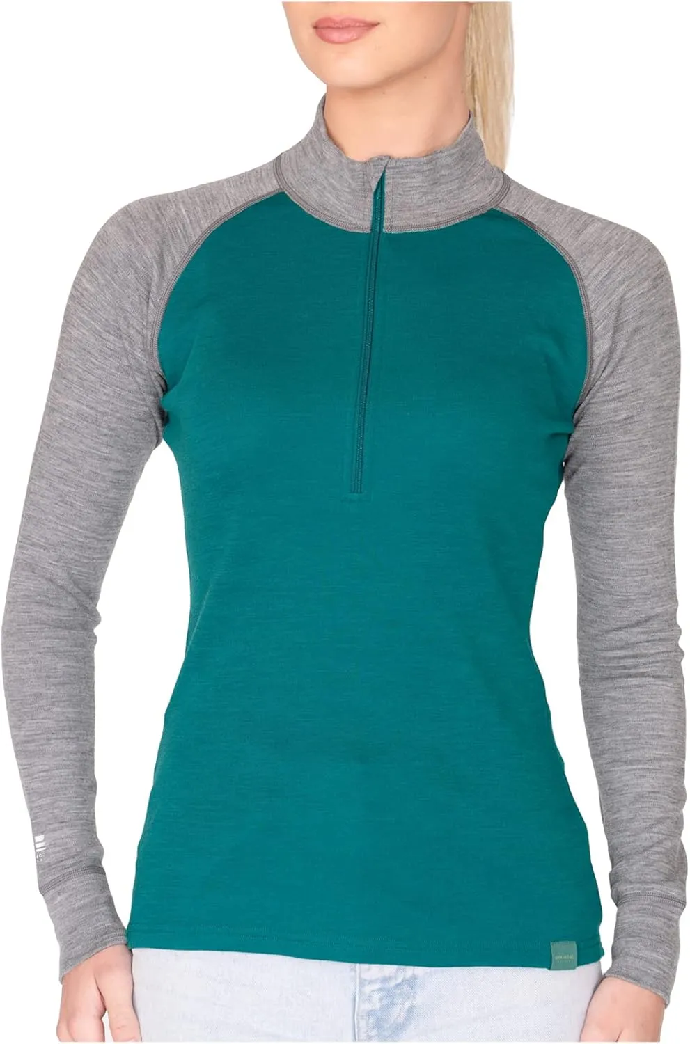 MERIWOOL Womens Base Layer 100% Merino Wool Midweight 250g Half Zip Sweater for Women