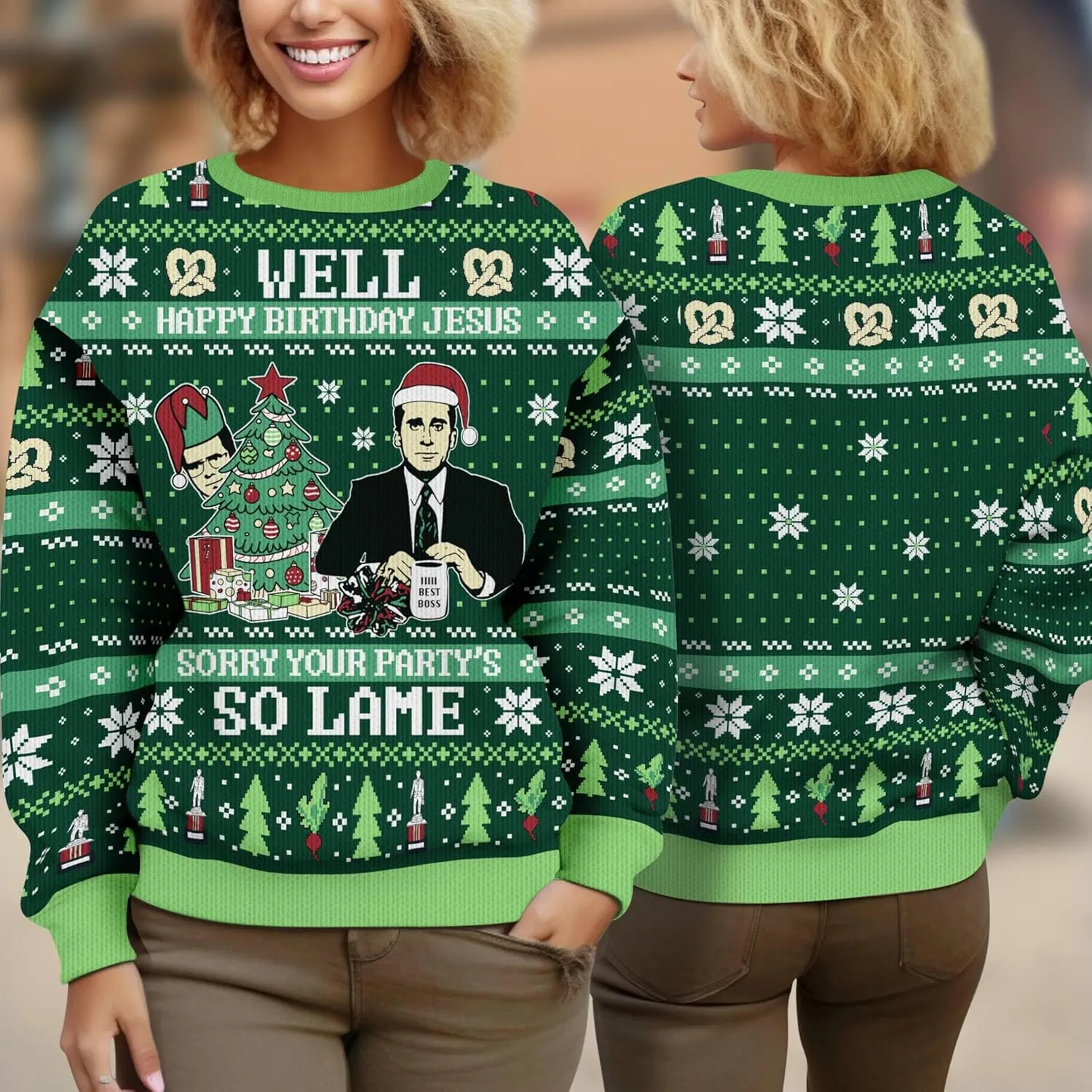 Merry Chrithmith Ugly Sweater - Ugly Christmas Sweaters -Well Happy Birthday Jesus Xmas Sweater - Knitted Xmas Sweater