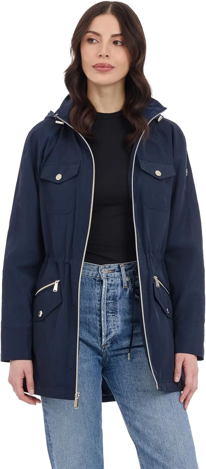 Michael Kors Women's Hooded Anorak Rain Coat