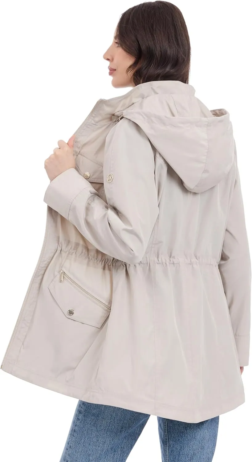 Michael Kors Women's Hooded Anorak Rain Coat
