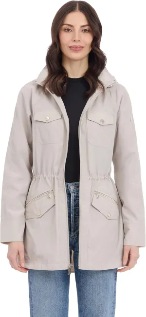 Michael Kors Women's Hooded Anorak Rain Coat