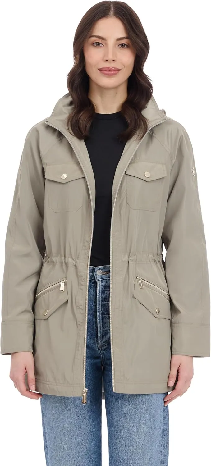 Michael Kors Women's Hooded Anorak Rain Coat